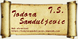 Todora Sanduljević vizit kartica